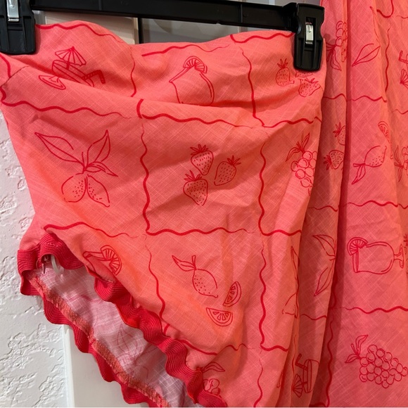 Hello Molly Daiquiri Strawberry Tropical Set Maxi Skirt Strapless Top - Picture 4 of 7